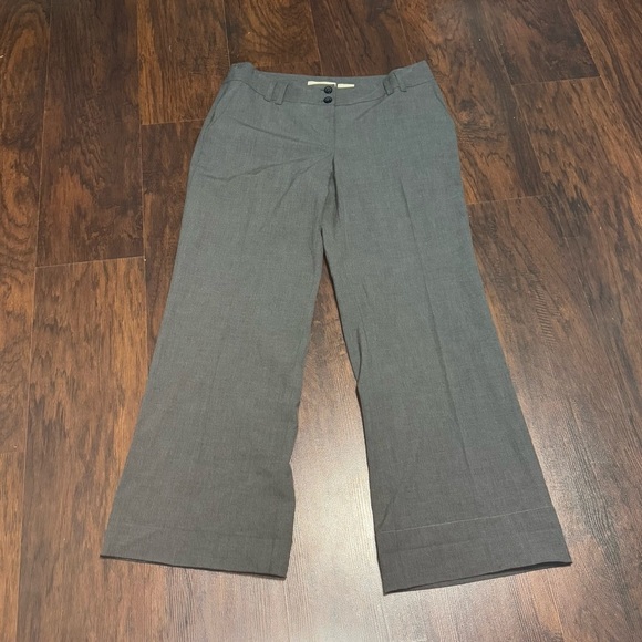 Michael Michael Kors Milbrook fit Charcoal wide leg cuffed Mid rise Pants 12 GUC - Picture 8 of 14